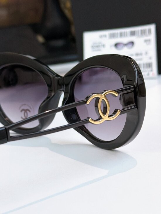 Chanel 9179 Oval Shades • Black/Gold CC • 52□18-140 • Luxury Eyewear main image 5